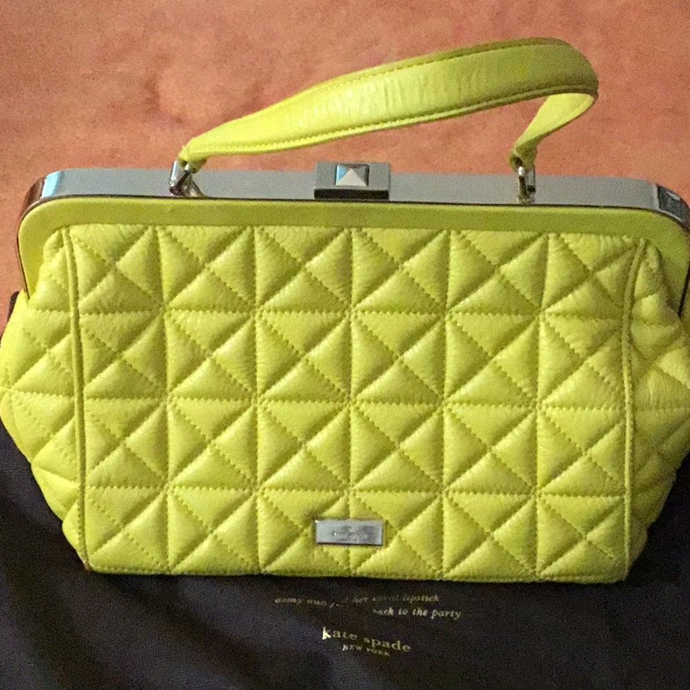 Kate Spade Quilted Lime Green Bag
